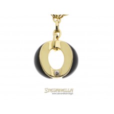 CHIMENTO collana Luna oro giallo e onice nero con diamanti referenza 82212100